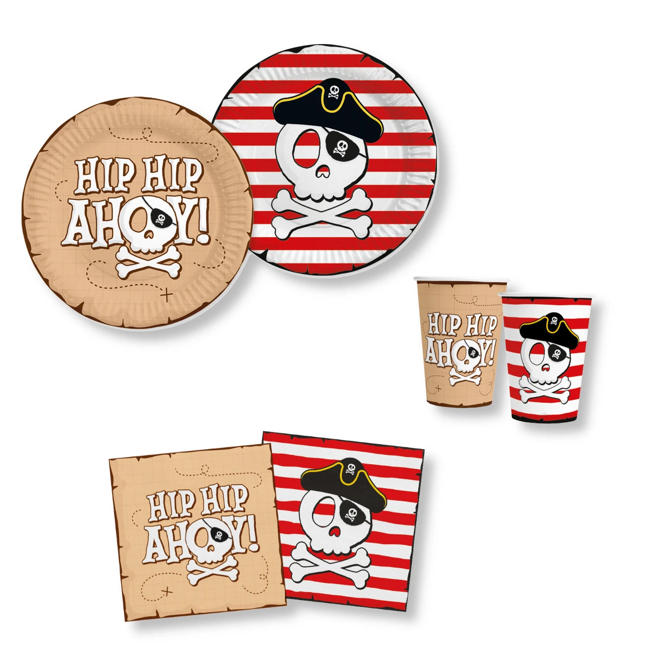 Anila's Pirate Hip Hip Ahoy Party Pack for 16 people