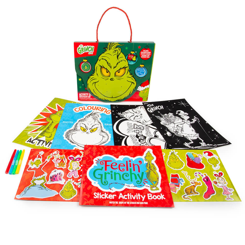 The Grinch Activity Case with festive contents