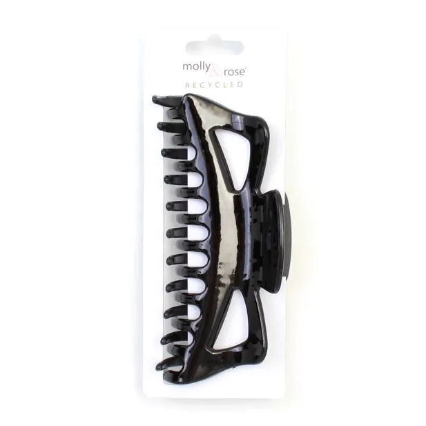 Recycled Black Claw Hair Clip, 14 cm, Eco-Friendly Polystyrene - Anilas UK