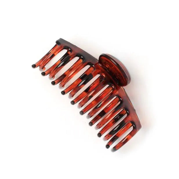 Girls Tortoiseshell Claw Hairclip, 9 cm, Plastic with Metal Hinge - Anilas UK