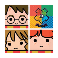 
              Harry Potter Hogwarts 33cm Paper Napkins with colourful Harry Potter cartoon design for eco-friendly parties
            
