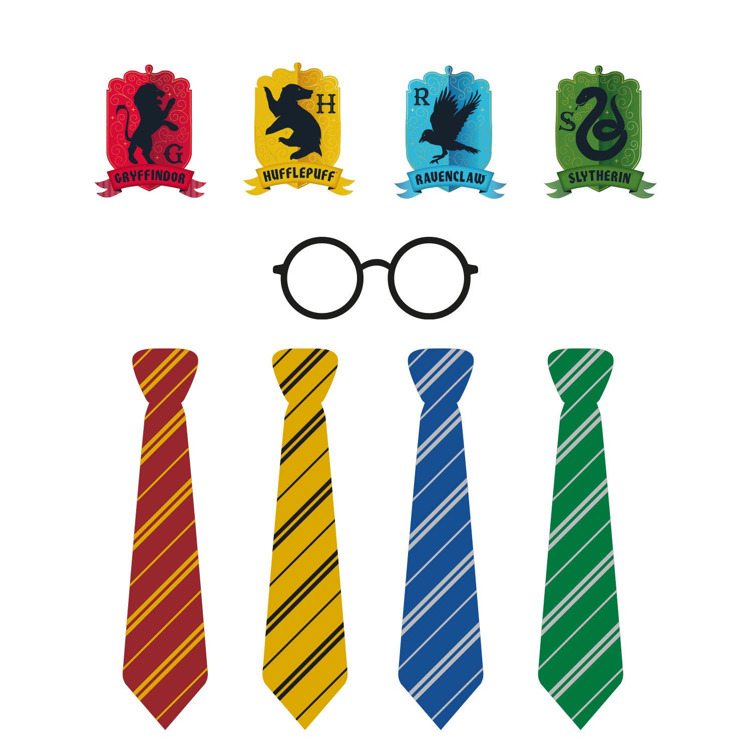 Harry Potter Houses Photobooth Kit, 24 Pieces,  3+