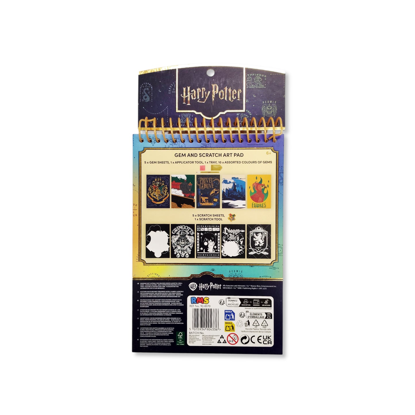 Harry Potter Gem and Scratch Art Pad - Anilas UK