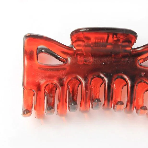 Tortoiseshell Small Hair Claw Hair Clips , 4 cm, Set of 3, Plastic & Metal - Anilas UK