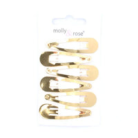 
              Gold Hair Bendies Snap Clips Sleepies Hair Accessories -5cm (Pack of 6)
            