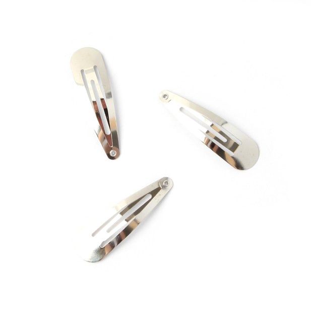 Silver Hair Bendies Snap Clips Sleepies Hair Accessories -5cm (Pack of 6) - Anilas UK