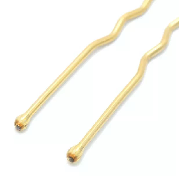 Blonde Waved Hair Pins - 45mm (Pack of 36) - Anilas UK