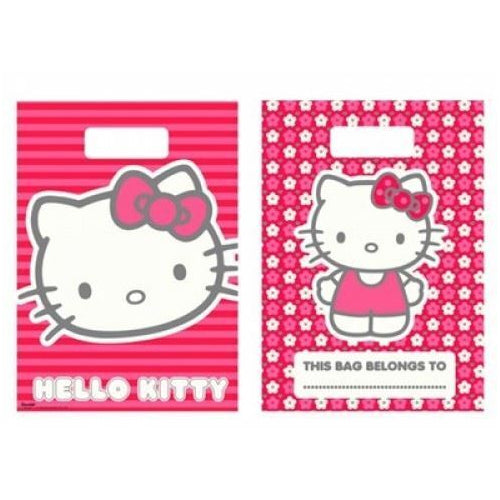 Hello Kitty Plastic Party Loot Bags (pack of 8) - Anilas UK