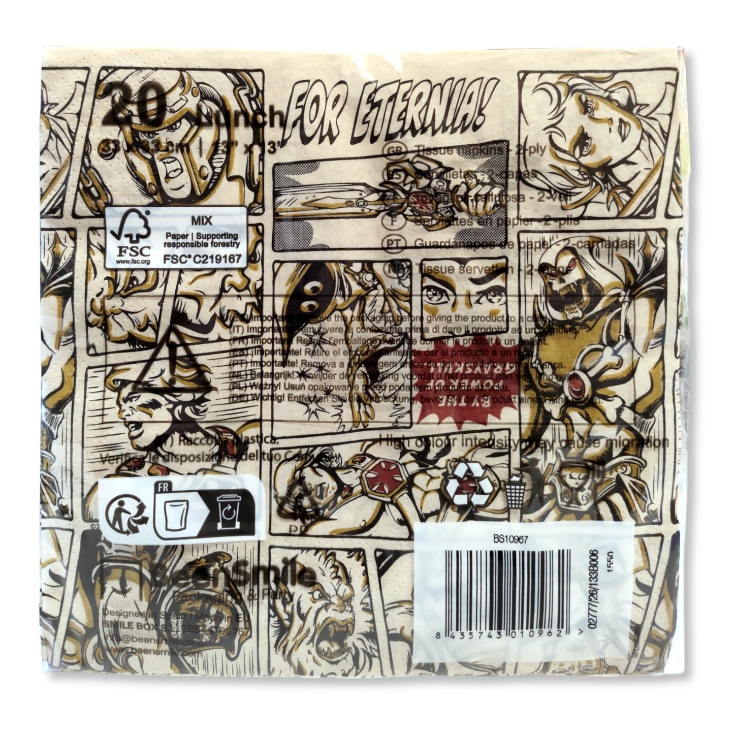He Man & The Masters of The Of Universe Napkins (Pack of 20)