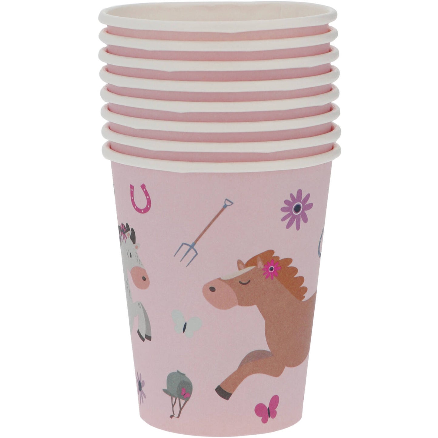 Happy Horse Paper Cups (Pack of 8) - Anilas UK