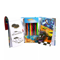 
              Hot Wheels Creative Colouring Set with 12 included coloured pencils
            