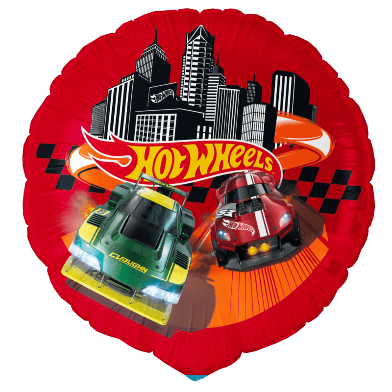 Hot Wheels Party Foil Balloon 46cm with vibrant car designs