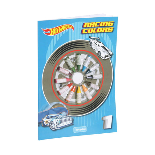 Hot Wheels Racing Colours 1 Colouring Book with Crayons for Kids