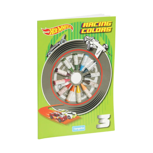 Hot Wheels Racing Colours 3 Colouring Book with Crayons for Kids