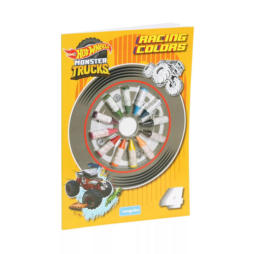 Hot Wheels Racing Colours 1 Colouring Book with Crayons for Kids