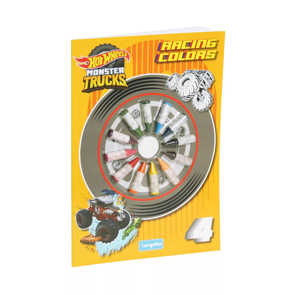 Hot Wheels Racing Colours 1 Colouring Book with Crayons for Kids