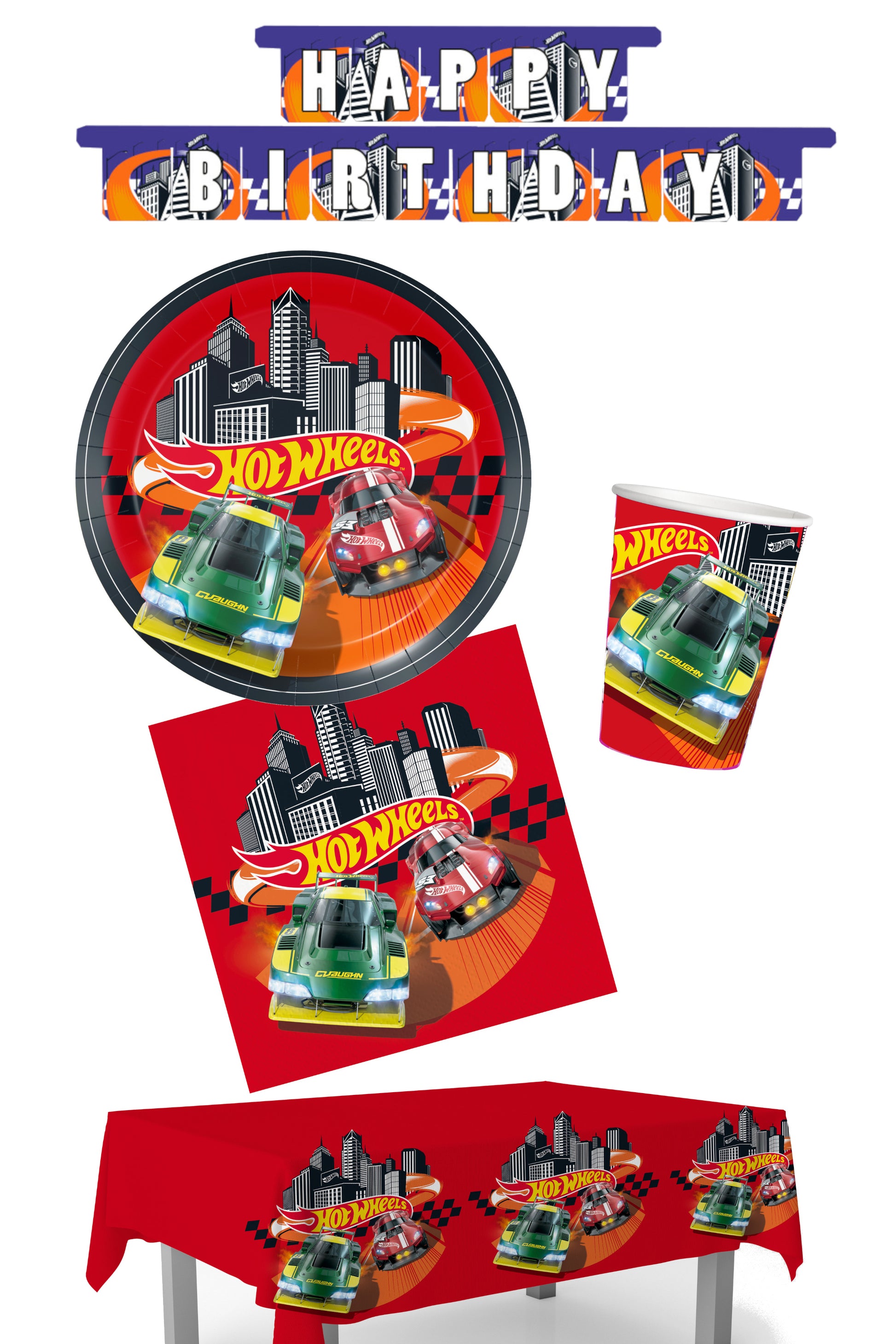 Anila's Hot Wheels Party Pack for 8 people - Anilas UK