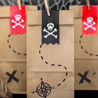 Pirates Kraft Treat Bags (Pack of 6) - Anilas UK