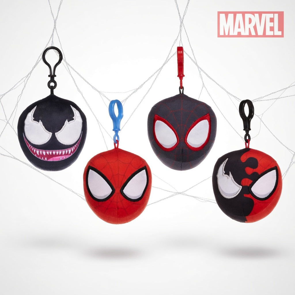 Plush SpiderMan Head Bagclips 9cm - Anilas UK
