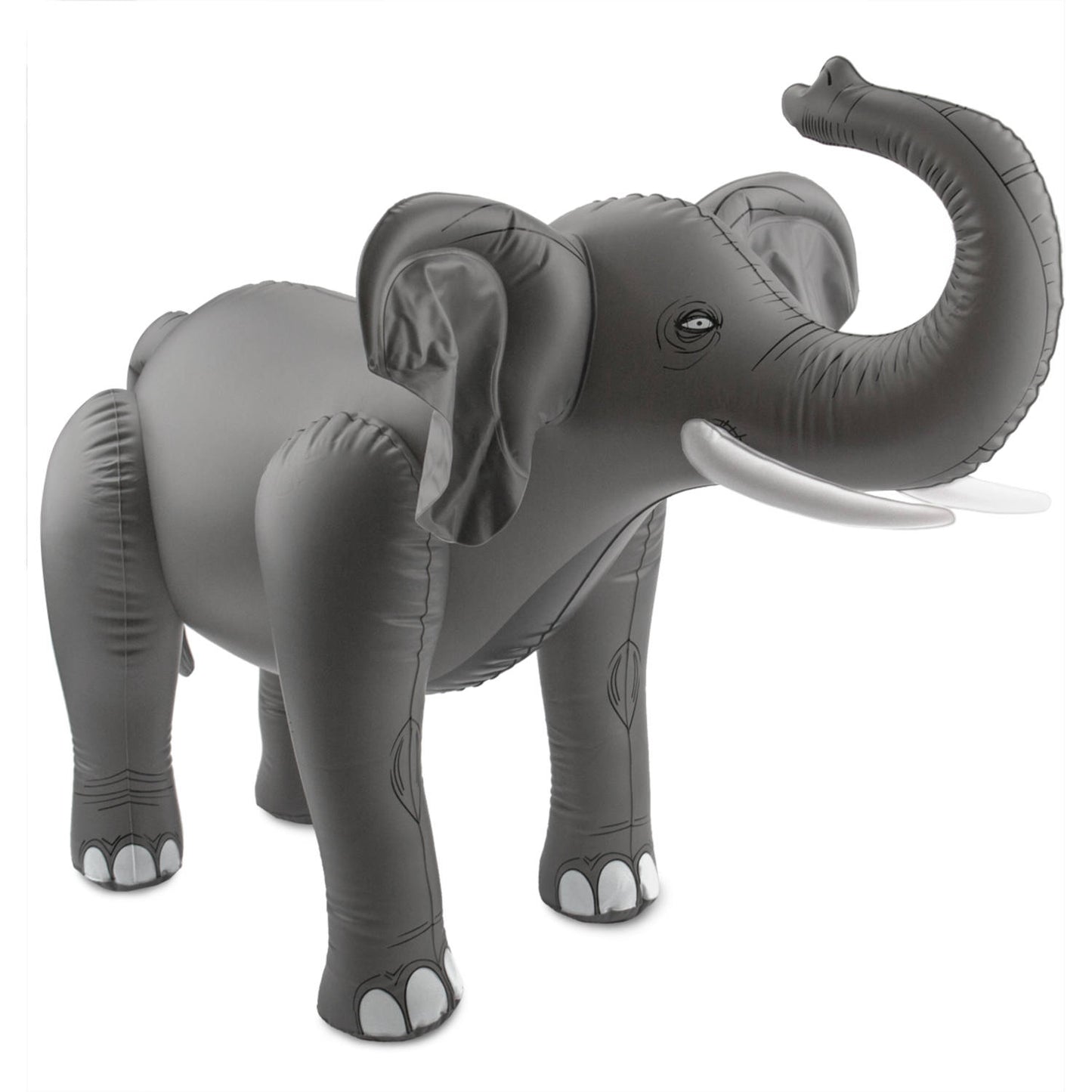 Inflatable Elephant 60x75cm front view uninflated with jungle theme design