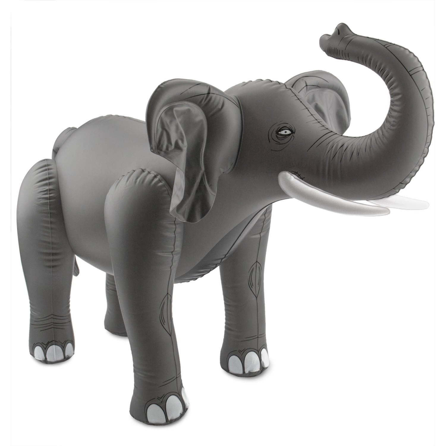 Inflatable Elephant 60x75cm front view uninflated with jungle theme design
