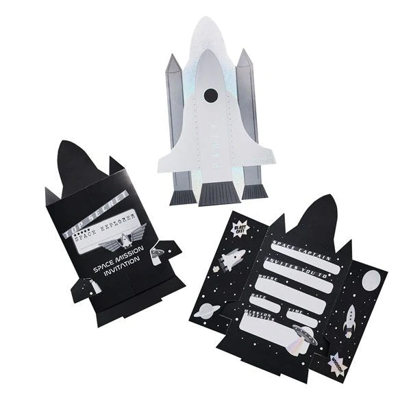 Space Party Invitations (Pack of 10) - Anilas UK