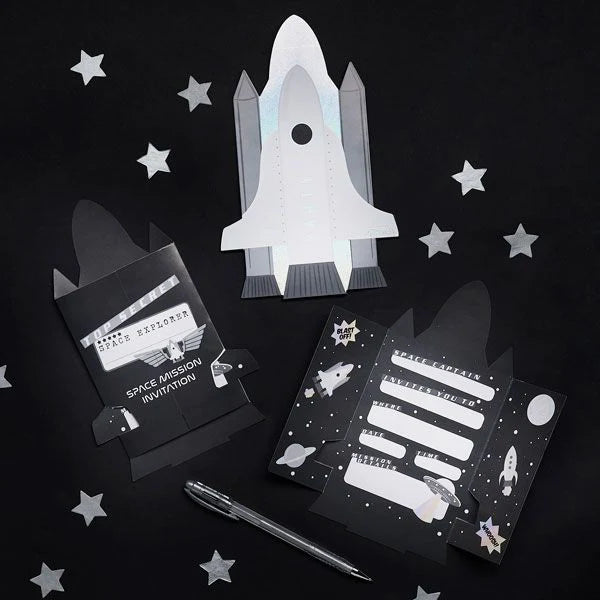 Space Party Invitations (Pack of 10) - Anilas UK