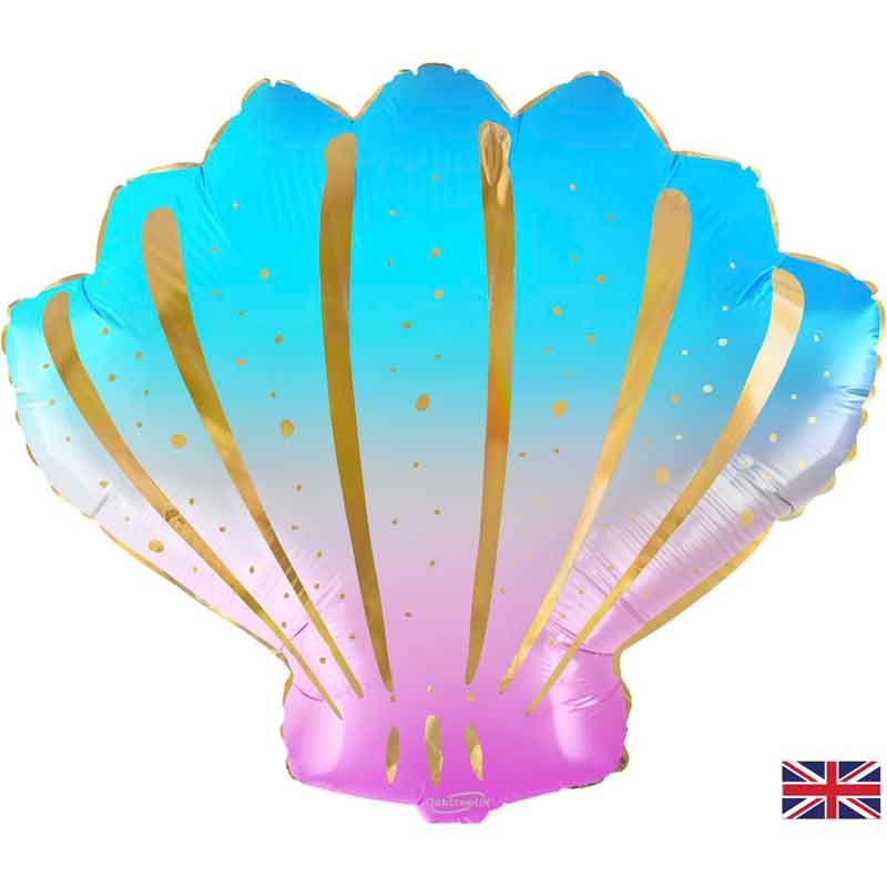 Iridescent Shell Shaped Foil Balloon 53cm for Party Decor