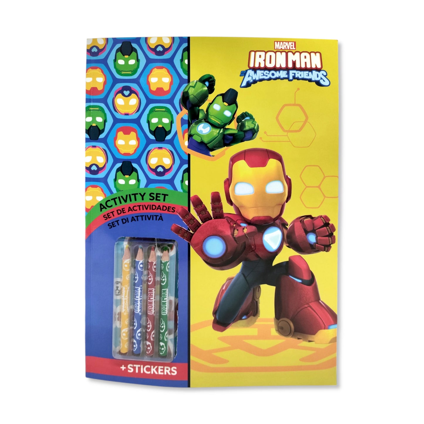 Iron Man and his Amazing Friends Colouring Book with Stickers & Pencils