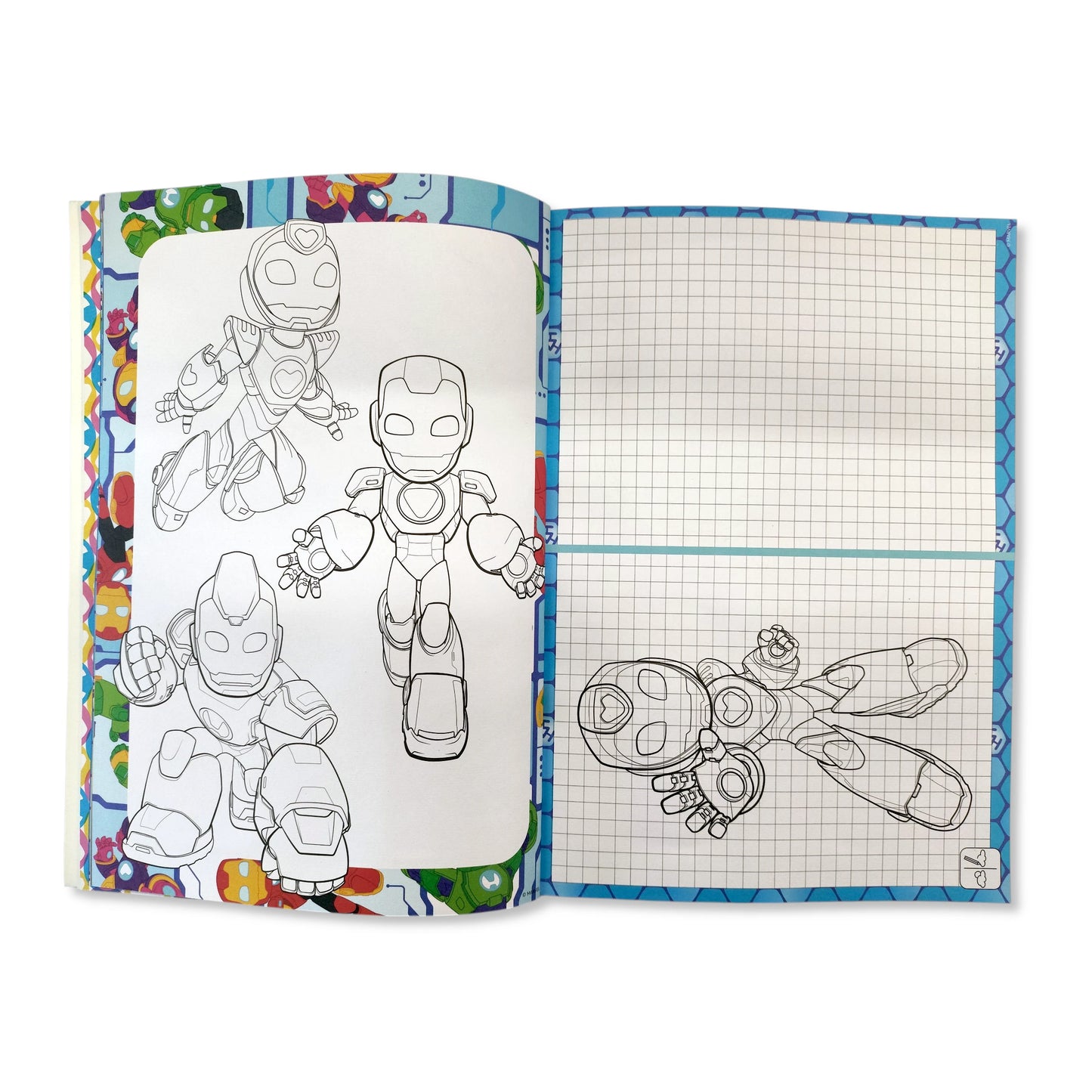 Iron Man and his Amazing Friends Colouring Book with Stickers & Pencils