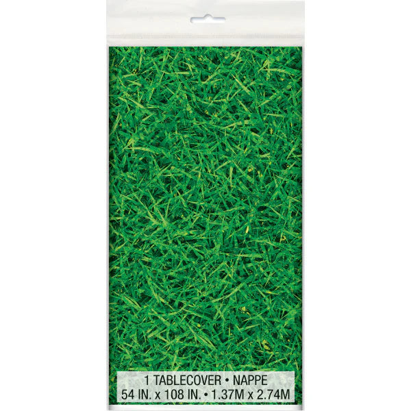 Grass Effect Print Plastic Party Table Gover (137x274 cm) - Perfect For Football Parties - Anilas UK