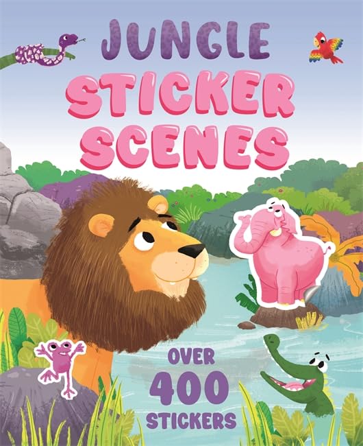 Jungle Sticker Scenes book cover with jungle creatures and stickers