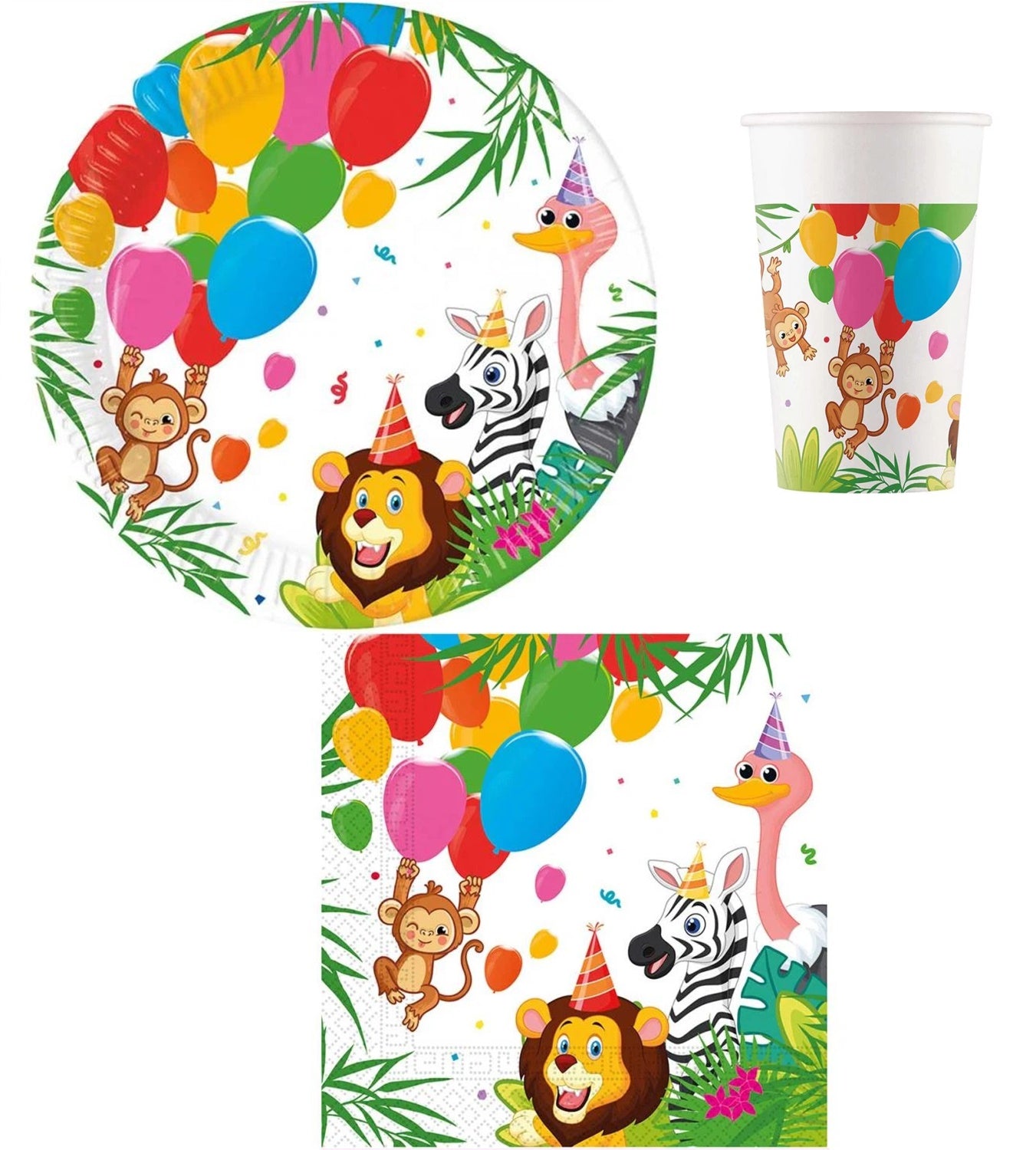 Anila's Animal Jungle Party Pack for 16 people - Anilas UK