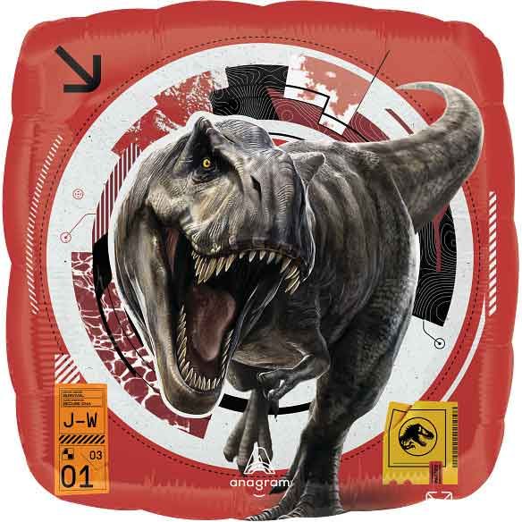 17in Jurassic World Rebirth Square Foil Balloon uninflated