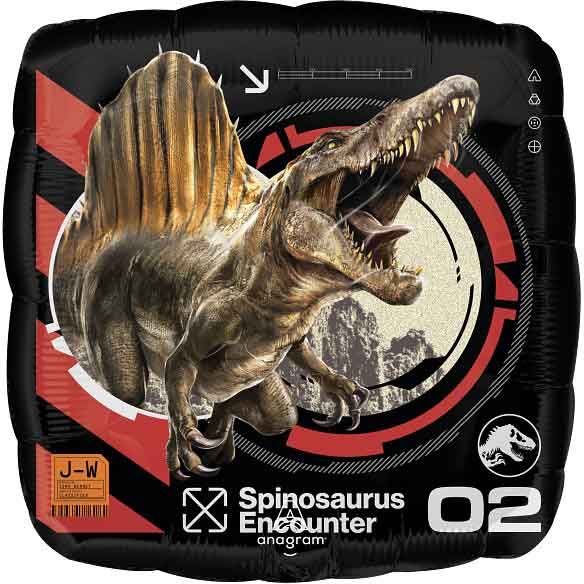 17in Jurassic World Rebirth Square Foil Balloon revers