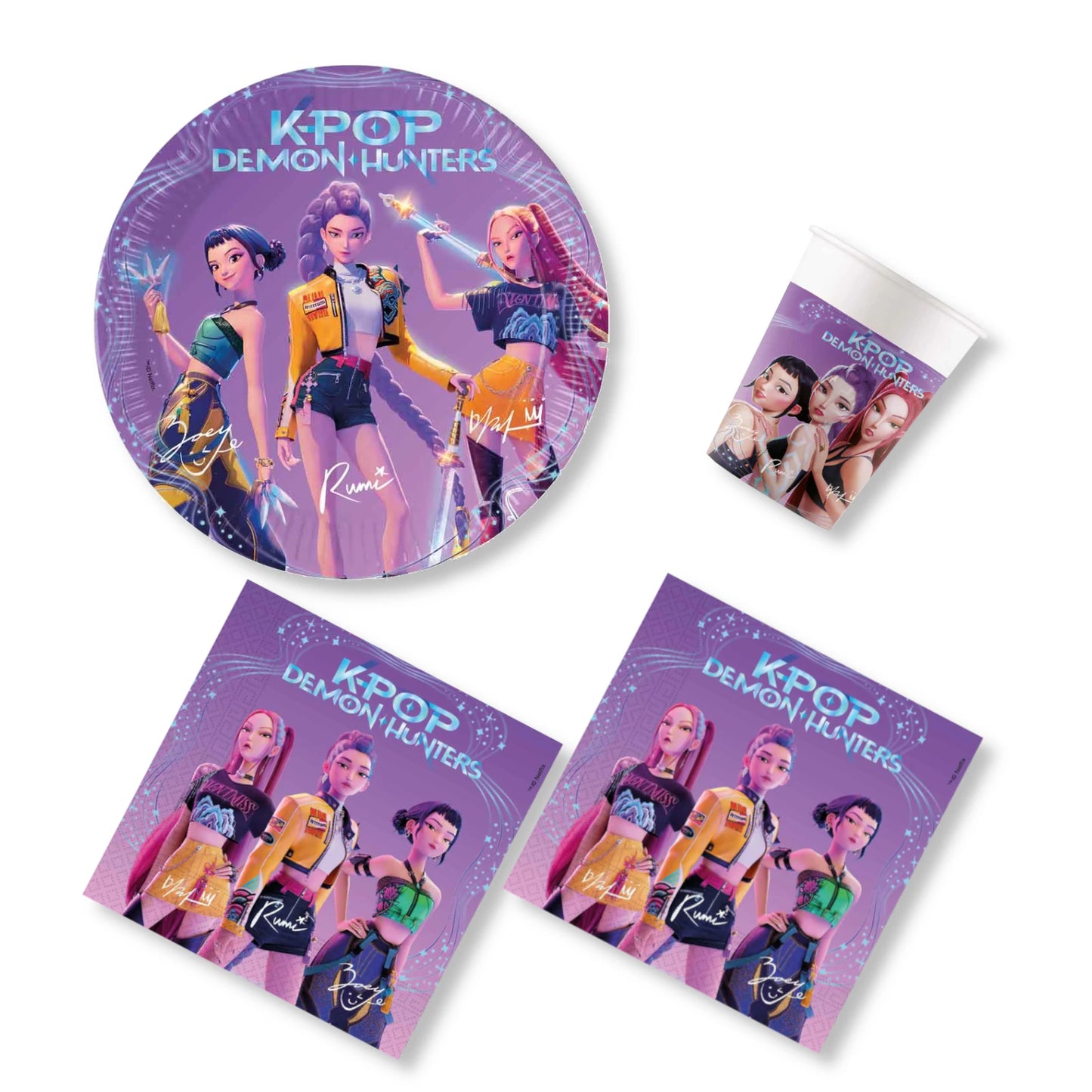 Anila's K-pop Demon Hunters Party Pack for 16 people - Anilas UK