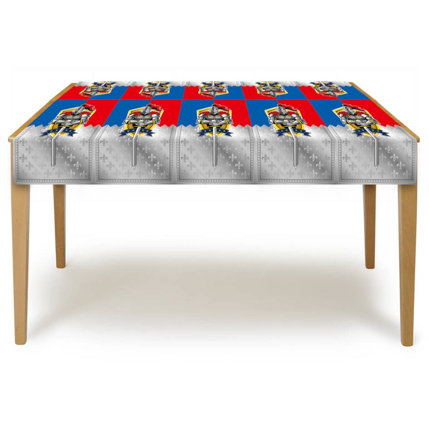Knight Reinier Tablecloth 130x180cm – multi-colour knight design on plastic cover