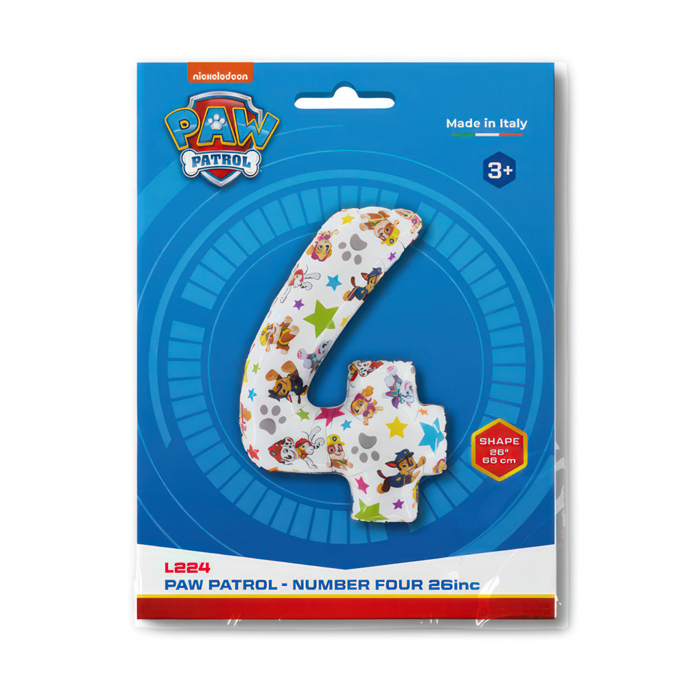 Age 4 Paw Patrol Party Balloon - Anilas UK