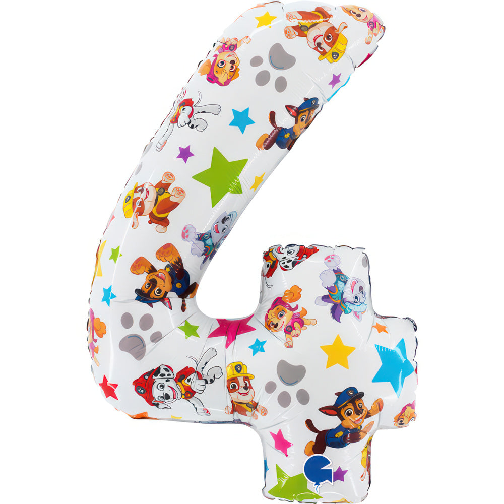 Age 4 Paw Patrol Party Balloon - Anilas UK