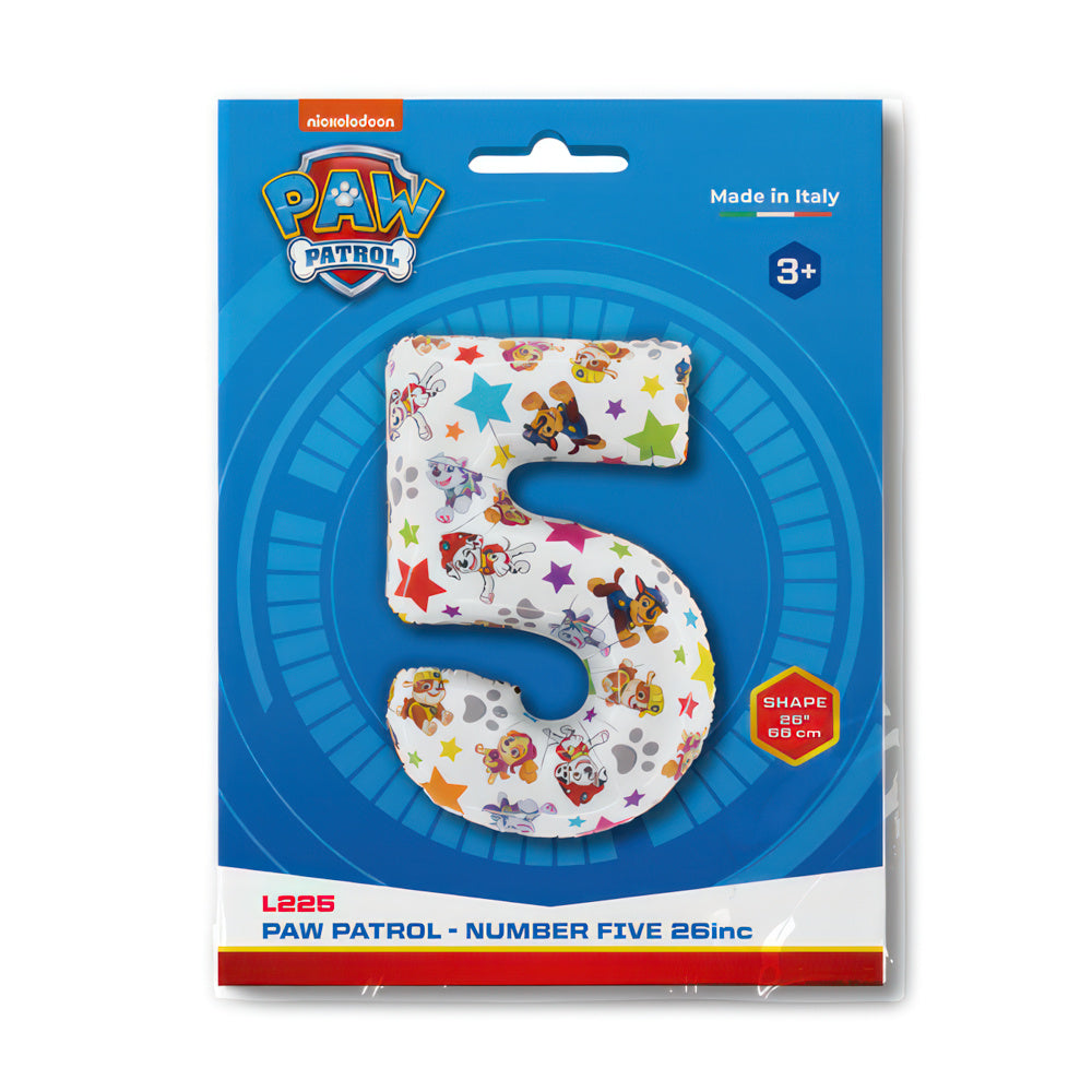 Age 5 Paw Patrol Party Balloon - Anilas UK