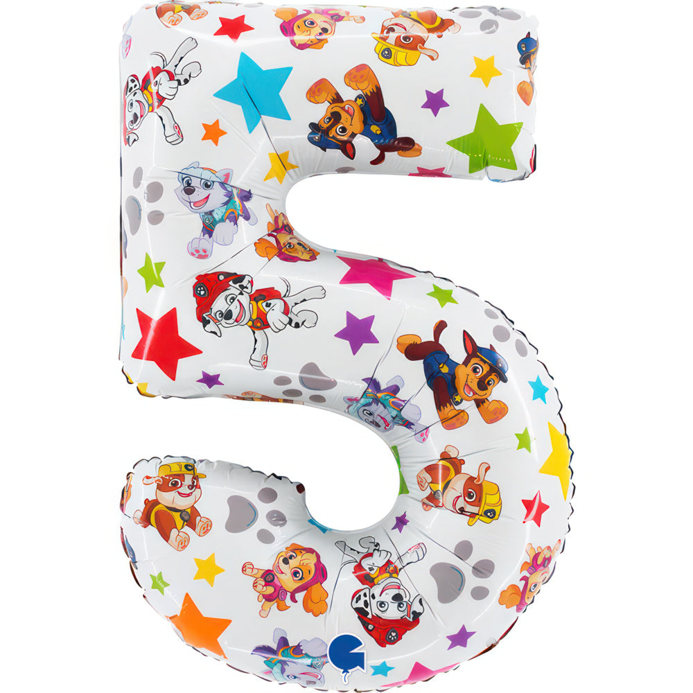 Age 5 Paw Patrol Party Balloon - Anilas UK