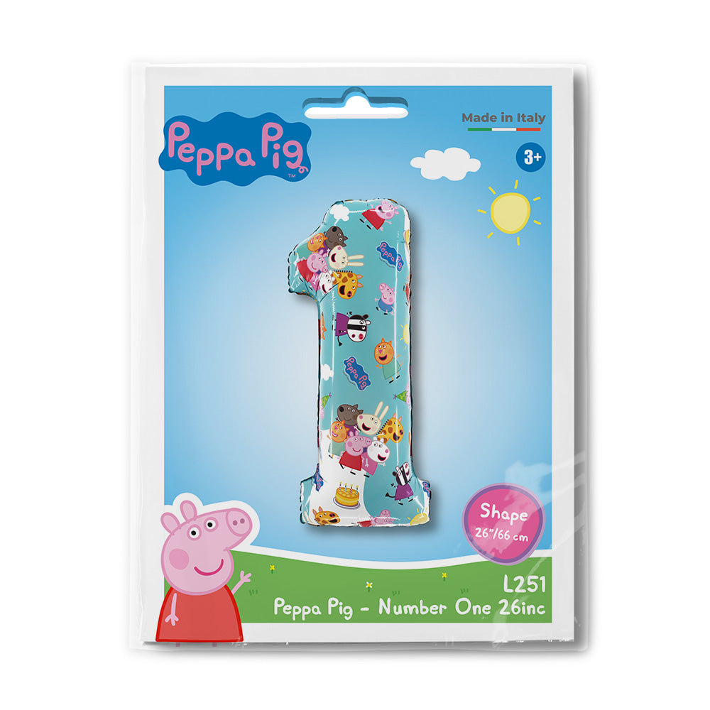Peppa Pig Party Balloon - Age 1 - Anilas UK