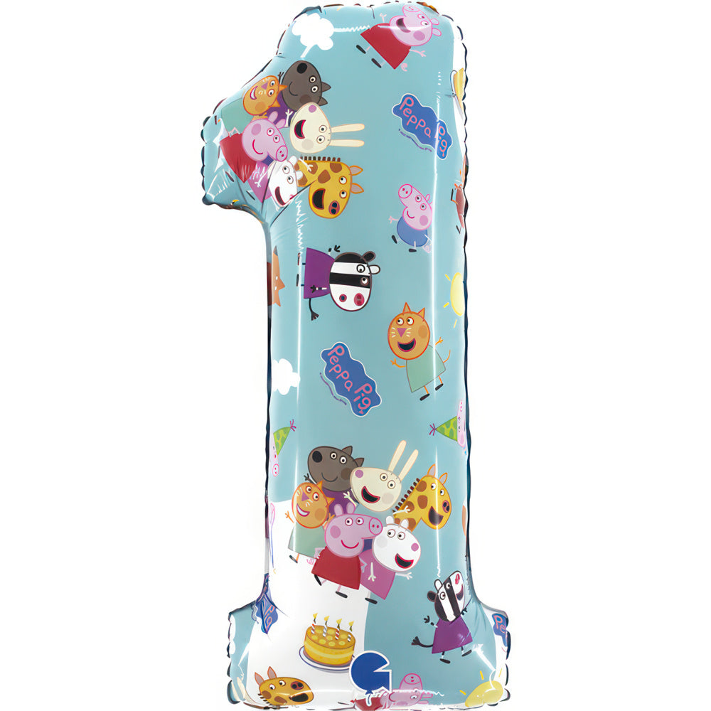 Peppa Pig Party Balloon - Age 1 - Anilas UK