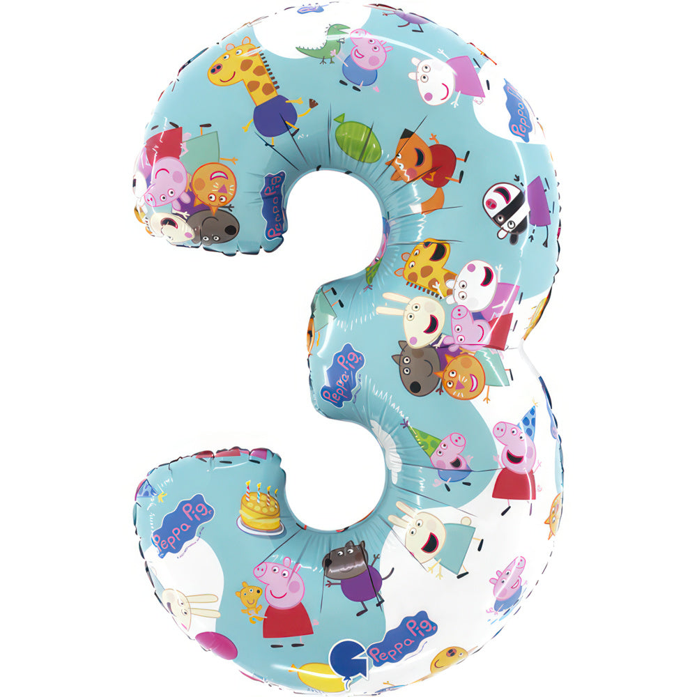 Peppa Pig Party Balloon - Age 3 - Anilas UK
