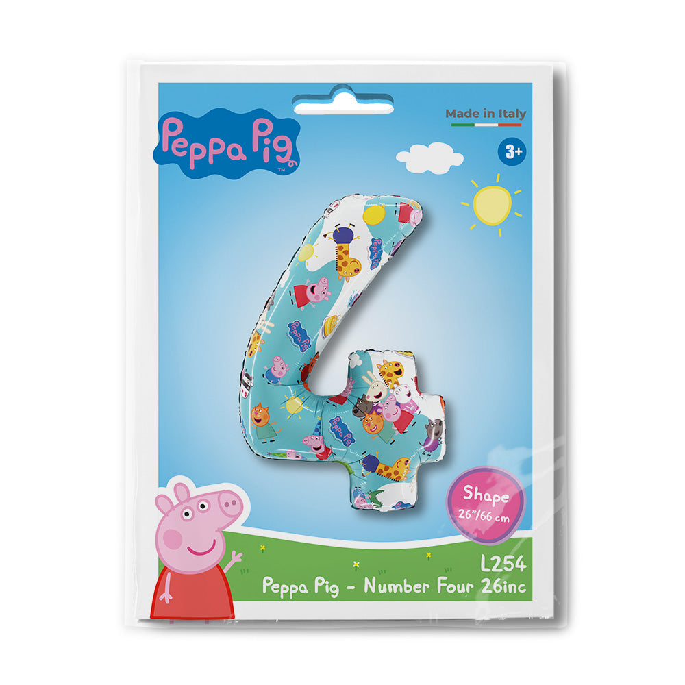 Peppa Pig Party Balloon - Age 4 - Anilas UK