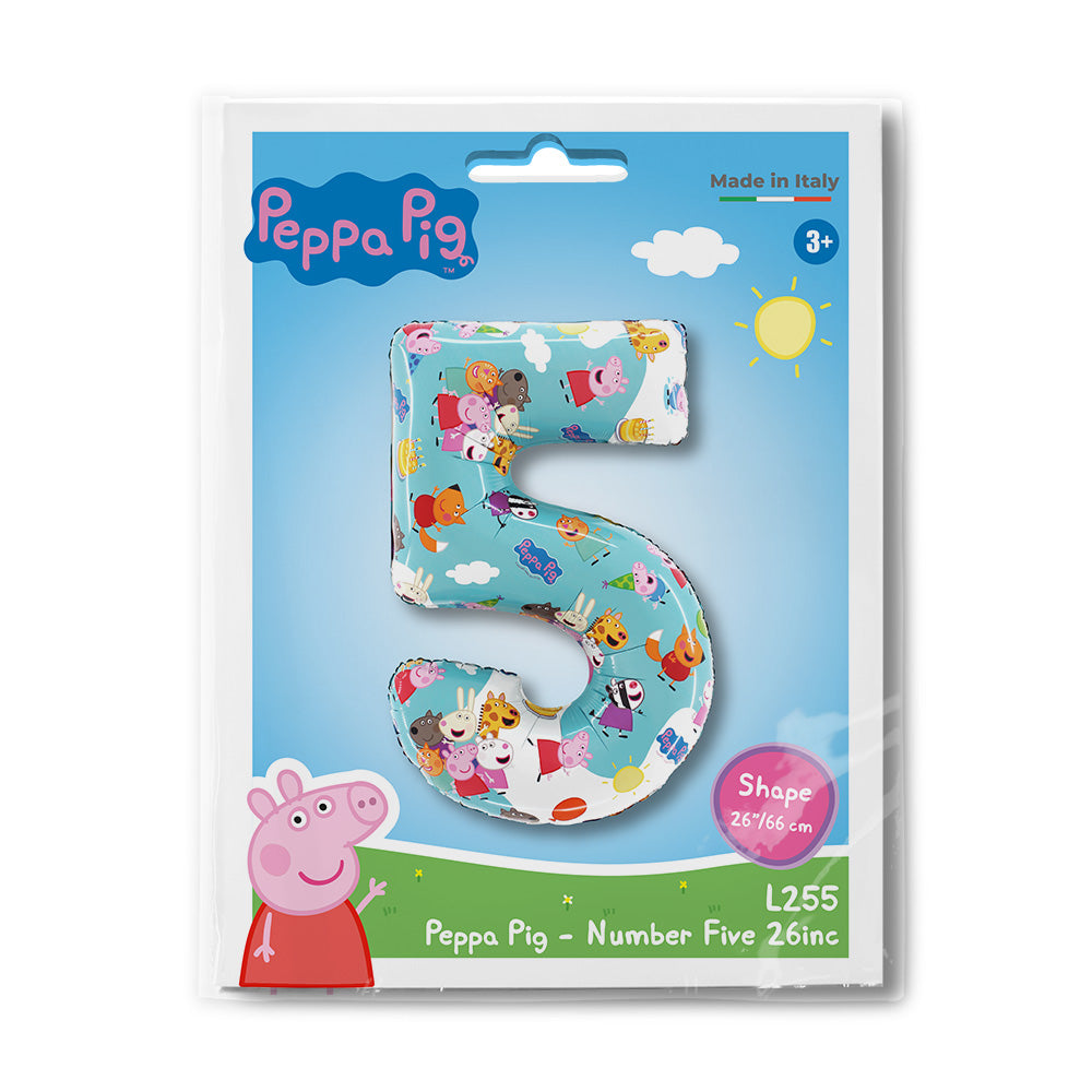 Peppa Pig Party Balloon - Age 5 - Anilas UK