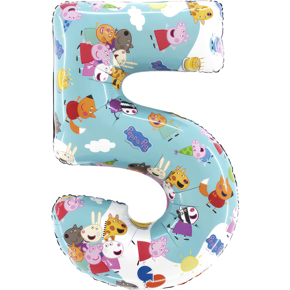 Peppa Pig Party Balloon - Age 5 - Anilas UK
