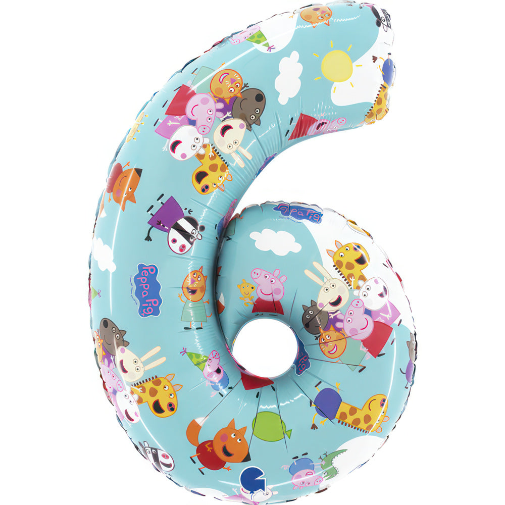 Peppa Pig Party Balloon - Age 6 - Anilas UK
