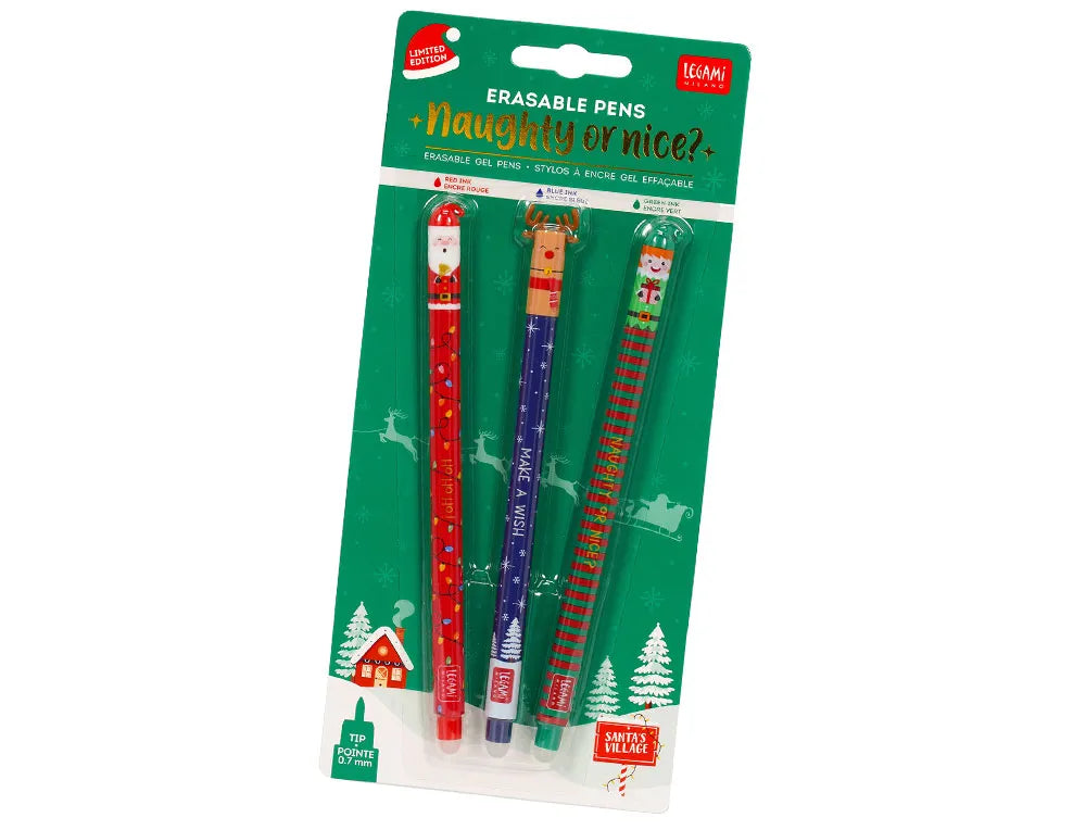 Legami Christmas Erasable Pens - Anilas UK