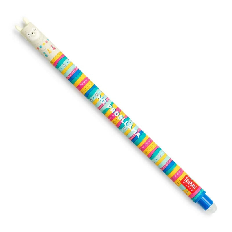Legami Llama Erasable Gel Pen with Blue Ink - Anilas UK